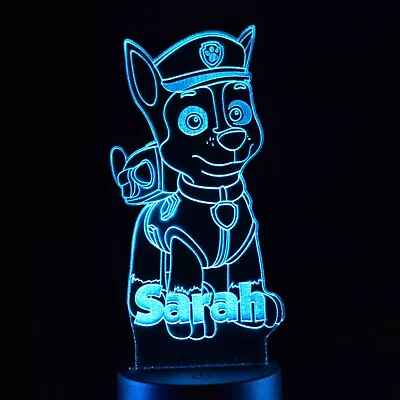 Chase Night Light | Personalised Paw Patrol Light | Paw Patrol Gift | Dog Light • £19.95