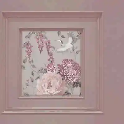 Belgravia Corinthia Wood Panel Matte Wallpaper Pink 245 • £9.79