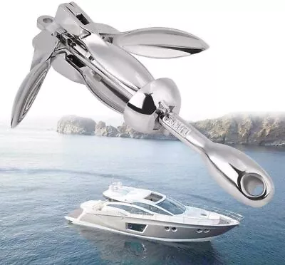 Marine  Board Anchor Stainless Steel Folding Anchor 0.7KG Small Boats Jet Ski • $52.14