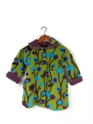 Corky & Company Toddler Girls 5 Boho Warm Coat Green Purple Blue • $18.95