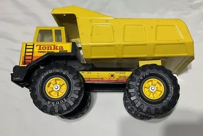 Vintage Tonka Steel Dump Truck XMB-975 Yellow Mighty Turbo Diesel • $44.99