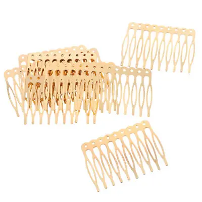 Vintage Blank Metal Hair Comb For Bridal Hair Accessories DIY 5.6cm Gold • £6.37