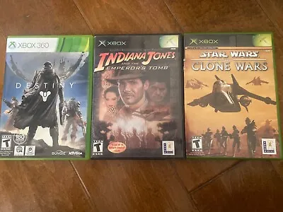 $25 • Buy Xbox 360 Game Bundle: Indiana Jones, Star Wars, Destiny (All Rated T)