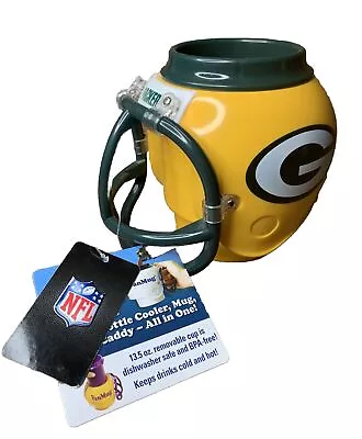 Green Bay Packers NFL Mini FanMug Desk Caddy Helmet Removable Cup Yellow / Green • $18.99