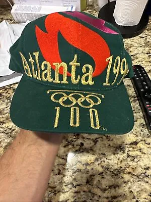 Vintage 1996 Atlanta Olympics The Game Big Logo All Over SnapBack Hat RARE • $89.99