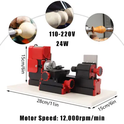 1200rev/min Mini Multifunction Metal Motorized Lathe Machine DIY Power Tool US • $90.90