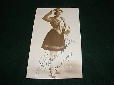 Vintage Postcard Edwardian Actress Liane D'eve  Hand Signed Autograph Rp • £4.99