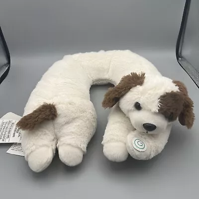 Leader Light White Puppy Dog Vibrating Neck Massager & Travel Pillow Plush • $14.99