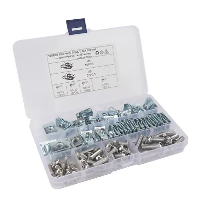 100X U Nut Spring Nuts M5 M6 Clips Fairing Panel Speed Fasteners Stainless Steel • $27.80