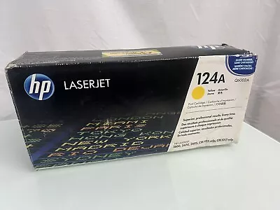 HP 124A Q6002A Yellow LaserJet Toner Cartridge- Box Open Cartridge Sealed ￼ • $22.33