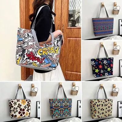 1Pcs Shopping Beach Bag Tote Bag Letter Shoulder Bag Canvas Handbag  Ladies • $16.10