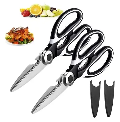 2 Pack Heavy Duty Kitchen Shears Stainless Steel Kitchen Scissors Ultra Sharp • $9.49