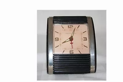 Black Westclock Vintage Art Deco Windup Travel Alarm Clock • $15.99