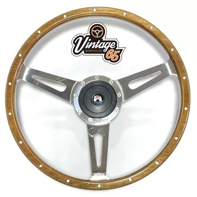 Volkswagen Beetle Kafer T1 16  Polished Light Wood Steering Wheel & Boss Upgrade • $682.44