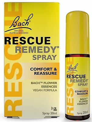 Bach Rescue Remedy Spray 20ml - FLOWER REMEDY COMFORT REASSURE • £12