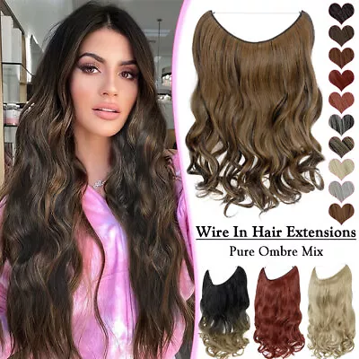 Real Thick Wire In Hair Extension Elastic Band Secret Miracle Full Head As Human • $13.39