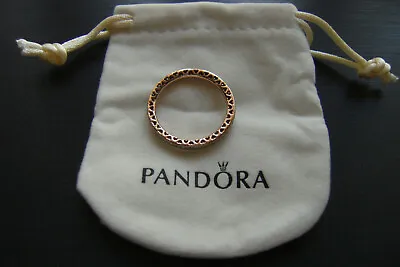 $39 • Buy Pandora Sparkle & Hearts Rose Gold Ring 180963CZ