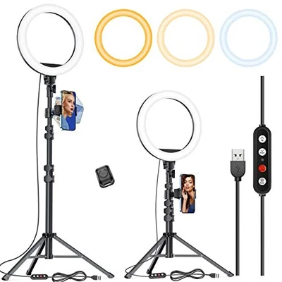 $28.97 • Buy Kaiess 10.2  Selfie Ring Light With 65  Adjustable Tripod Stand & Holder For ...