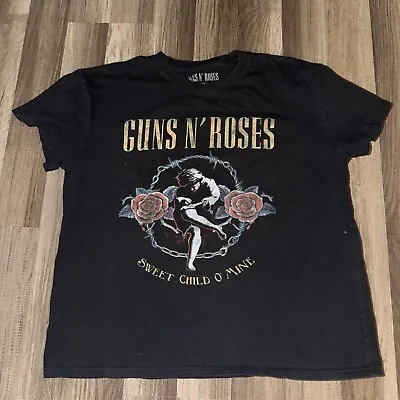 Women’s Guns N Roses T-Shirt 23x26 2XL Black “Sweet Child Of Mine” • $16