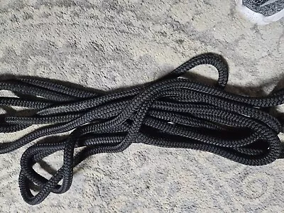 Dock Line 3/4 Black Braided 24' • $25