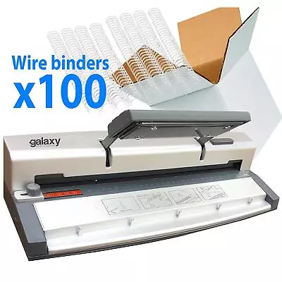 Galaxy G60 Home Office Manual A4 Wire Binding Machine Includes 100 Wire Bindings • £59.99