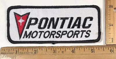Vintage Pontiac Motorsports Logo Patch Iron On 5” X 2” Nascar NHRA SCCA NOS • $6.25