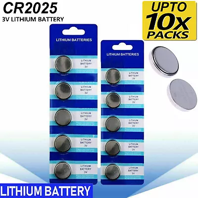 5/10X CR2025 3 VOLT LITHIUM BUTTON COIN CELL BATTERY FOR WATCH CALCULATOR Etc AU • $10.99