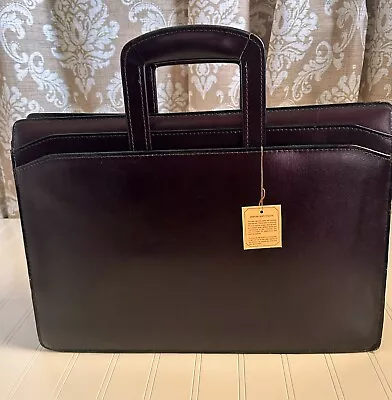 Mallard Top Grain  Classic Oxblood Leather Briefcase  No Strap Executive • $74.99