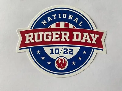 Genuine National Ruger Day Decal Logo Sticker 10/22 Retro For Gun Safe  Window • $5.50