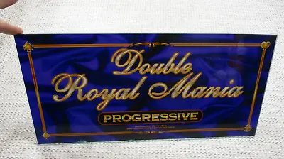 Vtg Double Royal Mania Casino Video Poker Machine Glass 20.5 X 9.50 In READ • $13.49