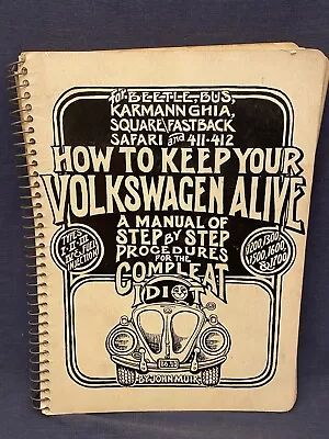 1973 Muir How To Keep Your Volkswagen Alive Beetle Bus Karmann Ghia Safari 411 + • $41