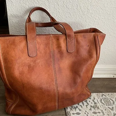 Vintage Cole Haan Double-Sided Tan Leather Travel  Bag/Briefcase • $129.99