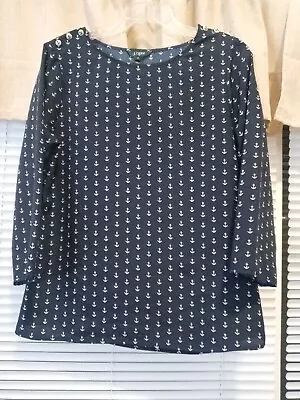 J Crew Nautical Blue Shirt Women's Size Medium • $35