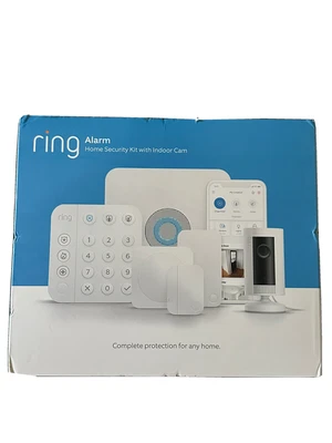 $95 • Buy Ring 8-Piece Alarm Security Kit + Indoor Cam 2nd Generation (New)