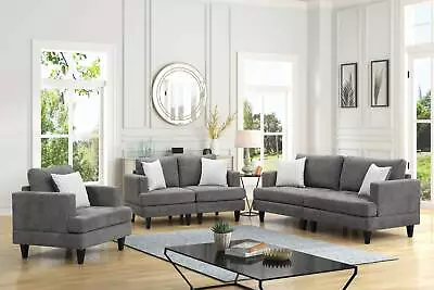 Modern 3 Piece Sectional Sofa Set Chenille Fabric Couch Set For Living Room • $1417.59