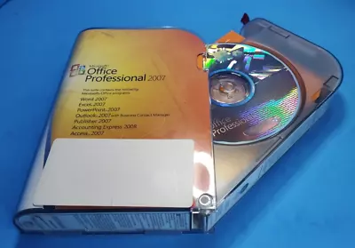 Microsoft Office 2007 Professional Word/Excel Full Retail Box W/COA+Serial • $32.95