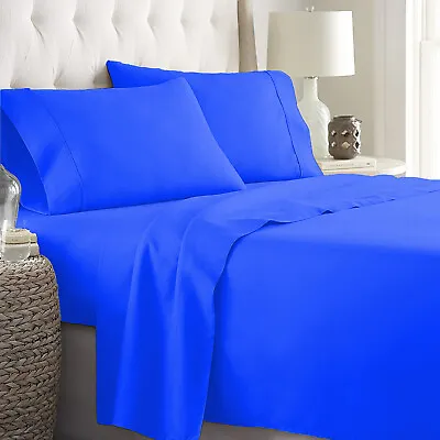 Egyptian Cotton 1000TC Marvelous Bedding US Size Select Item Egyptian Blue Solid • $74.10