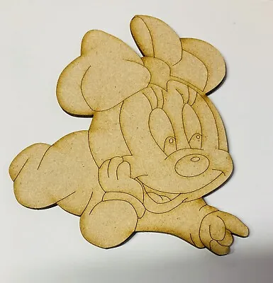 Minnie Mouse X2 Size 100mm  Mdf 3mm Decoration Craft • £3.80