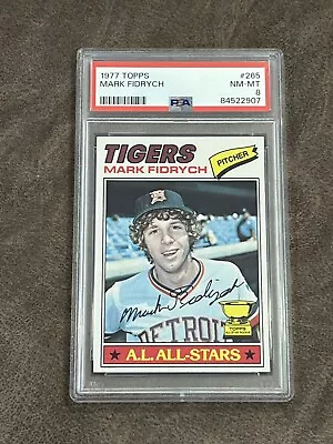 1977 Topps All-Star Rookie Mark Fidrych #265 PSA 8 NM-MT RC Detroit Tigers  • $175