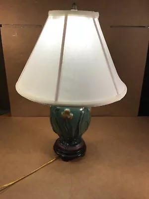 Vintage Underwriters Laboratories  Table Lamp Ceramic W/ Floral & Butterflies  • $35