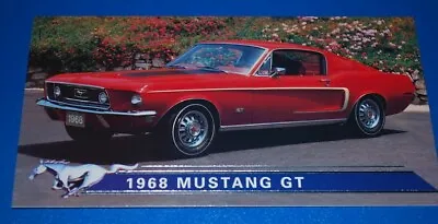 Rare-1968 Mustang Gt 30th Anniversary Promo Card Photo Print Specs • $5.99