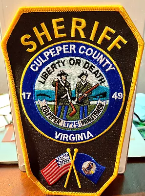 $8.95 • Buy Culpeper County Virginia Sheriff Va Police Patch ~~ (liberty Or Death)