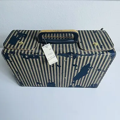 Vintage FENDI Brown Black Striped Jewelry Storage Box Logo *Damaged* Sold As Is* • $150