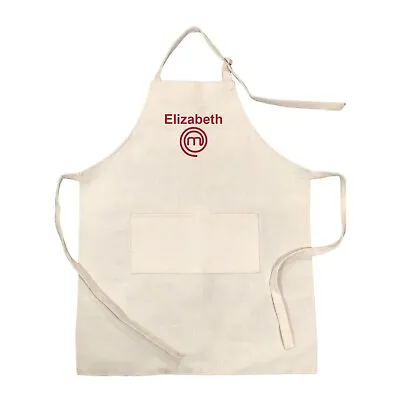 Personalised Master Chef Apron Pocket Baking Chef Cooking Mothers Day Any Name • £13.99