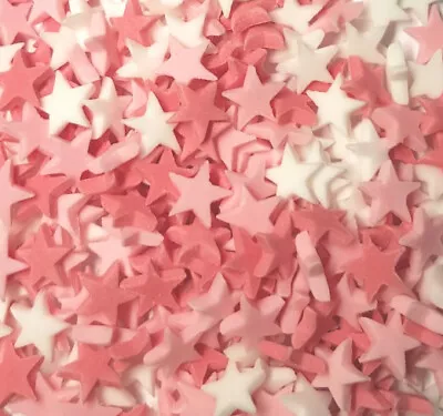 100 Edible Peppa Pig Themed Colours Stars Pinks White Cake Cupcakes Birthday  • £4.14