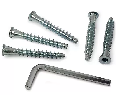 M7 X 50mm Confirmat Screws Assembly Bolts Flat Pack Furniture Speaker Fitting • £2.72