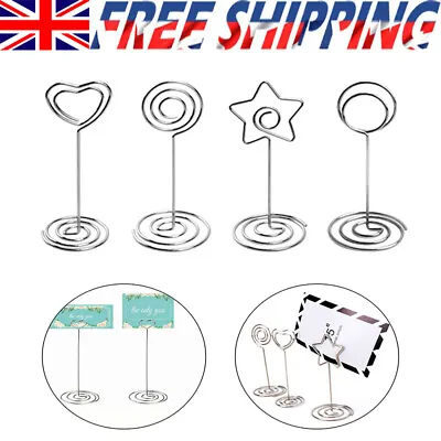 10/20pcs Wedding Table Number Clip Place Card Holder Photo Holders Stand Retro • £7.65