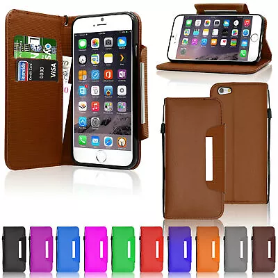 Luxury Leather Flip Wallet Case Cover For Mobile Phones With Free Tempered Glass • £4.90