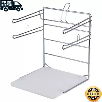 T-Shirt Shopping Bag Rack Stand Dispenser Chrome Grocery Store Holder Bagging • $48.27