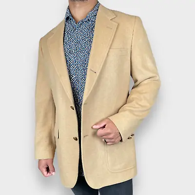 $54.99 • Buy VTG Brooks Brothers Mens Blazer Sport Coat 100% Pure Camel Hair Beige Jacket 44L